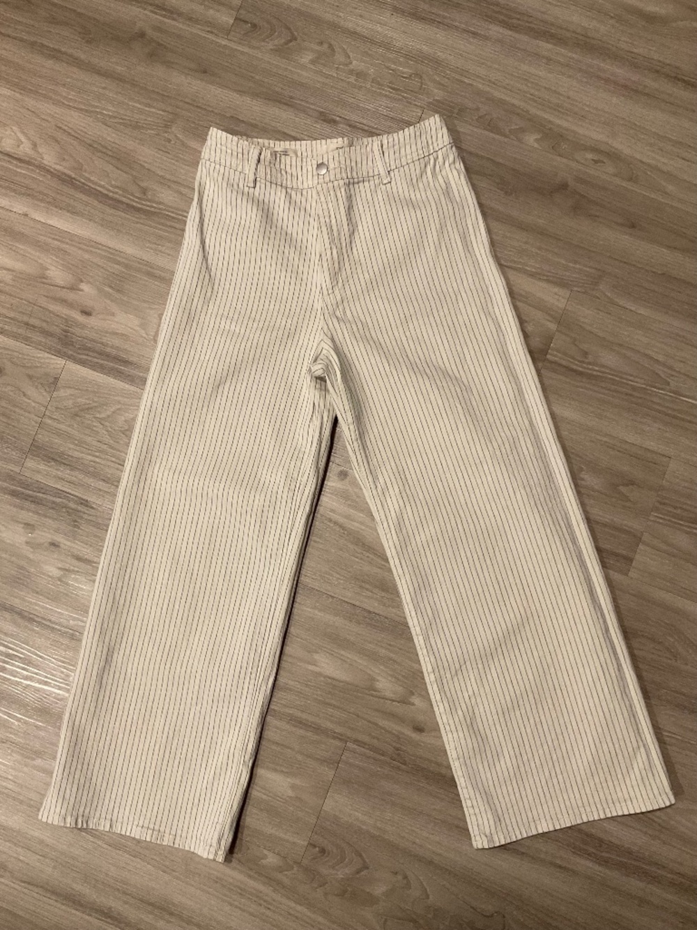 Pinstripe Sailor Wide Leg Pants